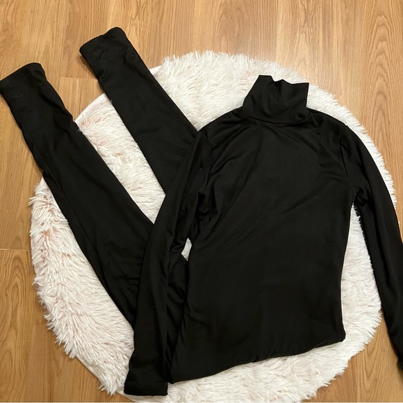 BUMP Suit Gigi Mock Neck Maternity Bodysuit in Black - Picture 3 of 12